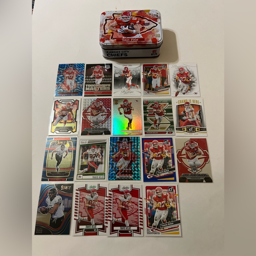 Travis Kelce TE Kansas City Chiefs Lot of 19 NFL Cards Football Taylor Swift 🔥